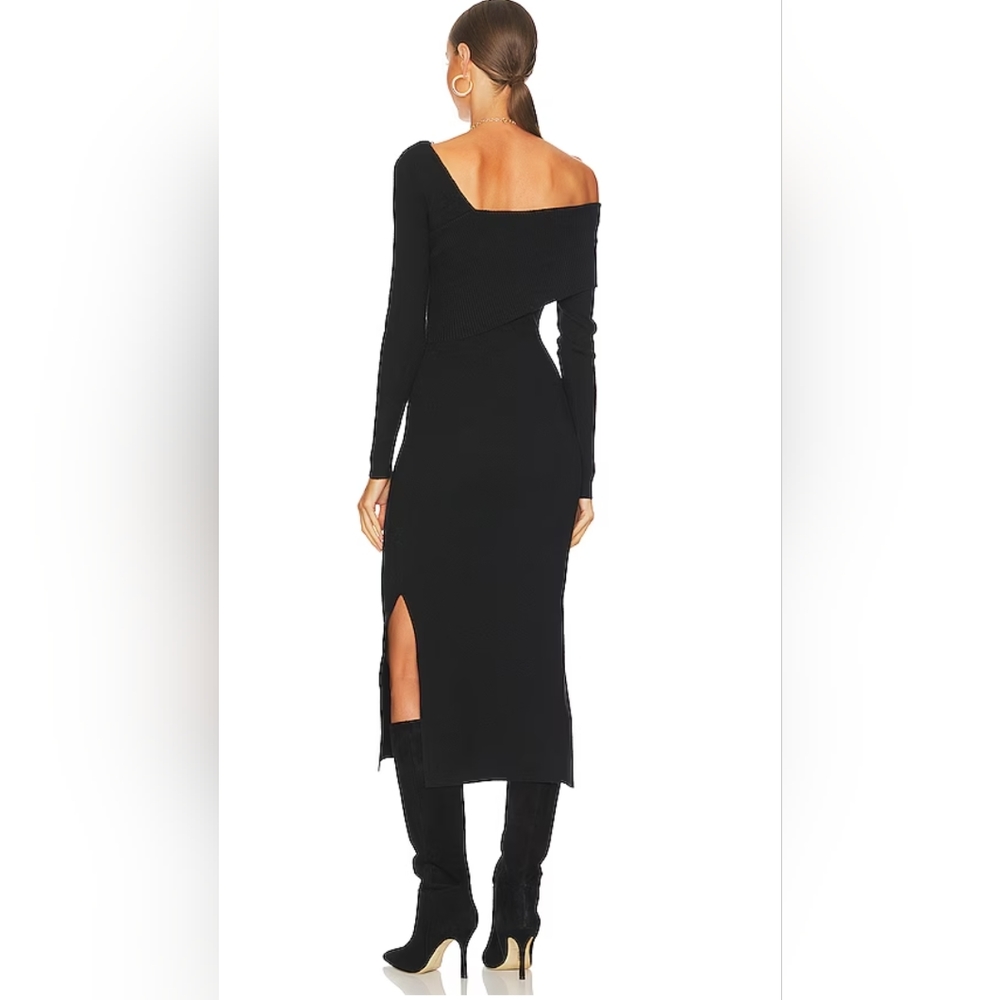 Line & dot Sylvia Midi Sweater dress , Black, size XS NWT - Picture 3 of 3